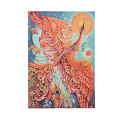 Paperblanks - Firebird - Birds of Happiness - Midi - Lined - Elastic Band - 120 Gsm (Bird of Happiness)