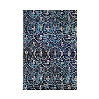 Blue Velvet Mini Lined Journal: Flexi softcover, 80 gsm, ribbon marker, memento pouch, book edge printing